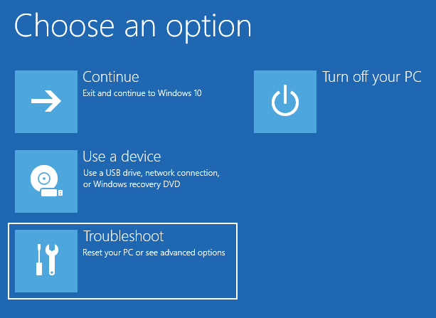 انتخاب بخش تنظیمات ویندوز 10 برای رفتن به حالت Safe Mode