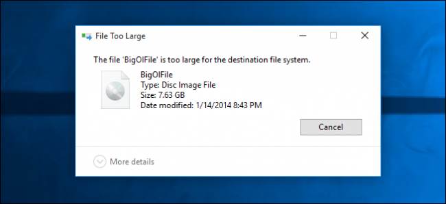 آموزش رفع ارور File Is Too Large for The Destination File System در ویندوز