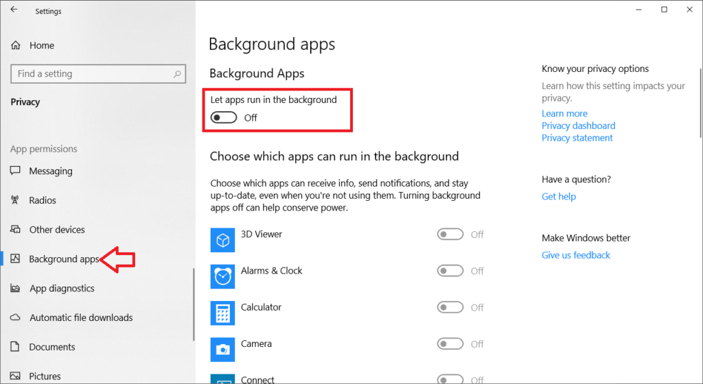 بخش تنظیمات پس زمینه ویندوز 10 (Background apps)