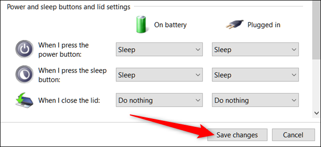 جلوگیری از خاموش شدن لپ تاپ با گزینه When I close the lid در ویندوز 10