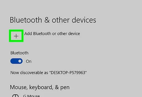 گزینه Add Bluetooth or other device+