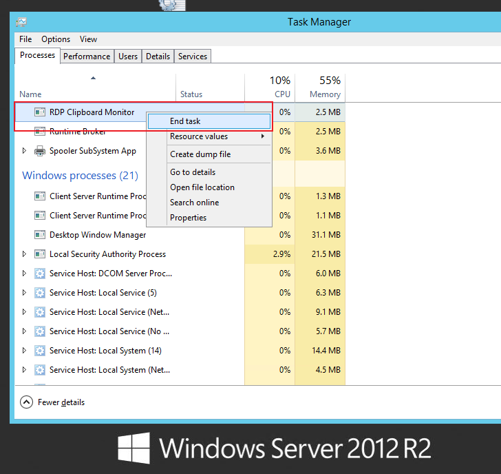 آموزش رفع مشکل کار نکردن کپی در ویندوز سرور و Remote Desktop گویاتک 1