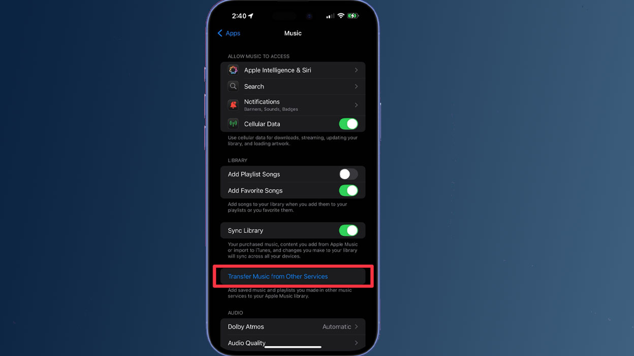 انتقال اهنگ به اپل موزیک