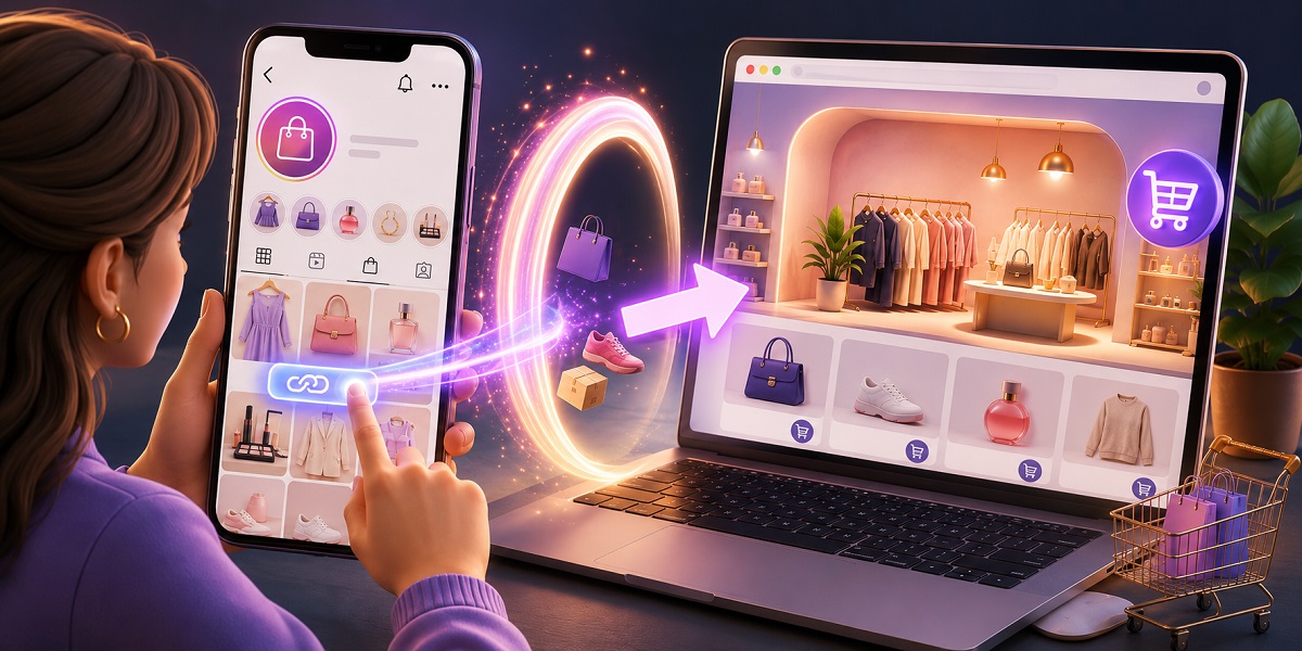 لینک سایت در پیج فروشگاهی اینستاگرام